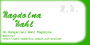 magdolna wahl business card
